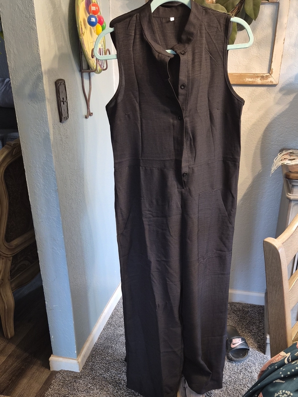 Womens's Black Button-Front Pants